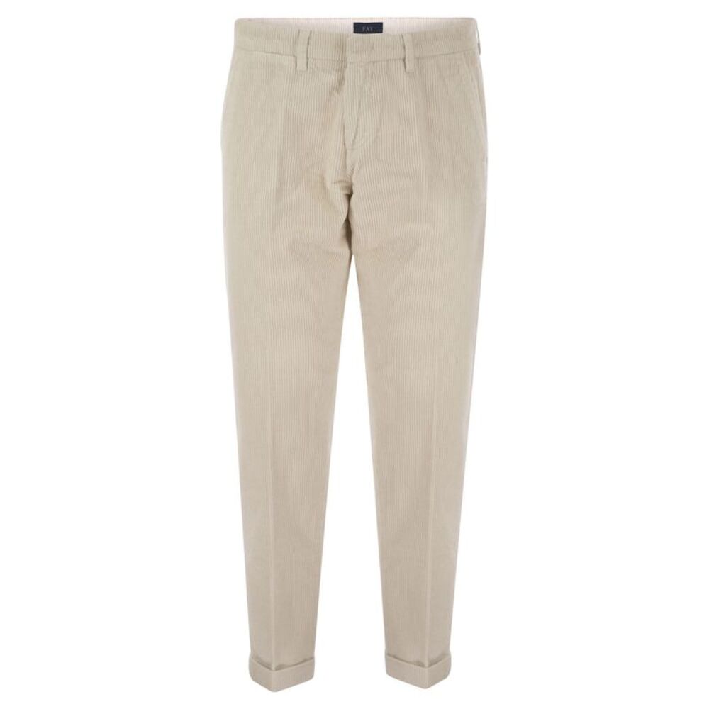 Fay Men Slim Corduroy Trousers
